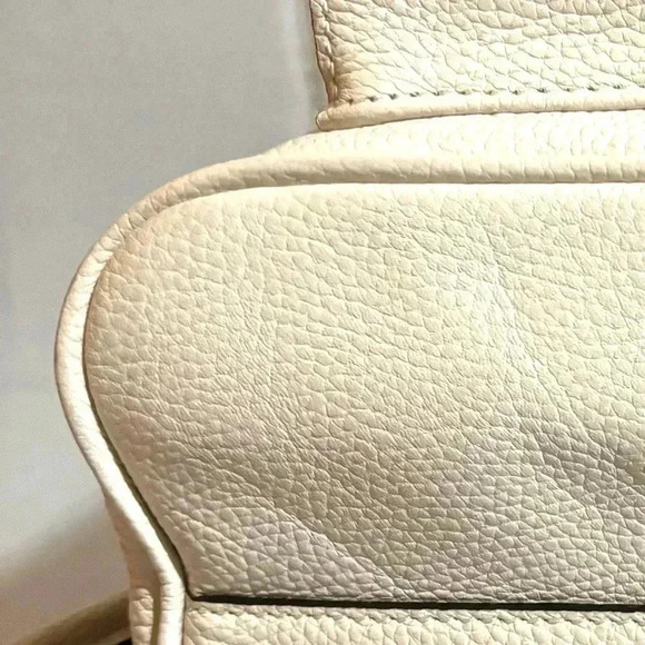 Coach charter white leather lobackpack